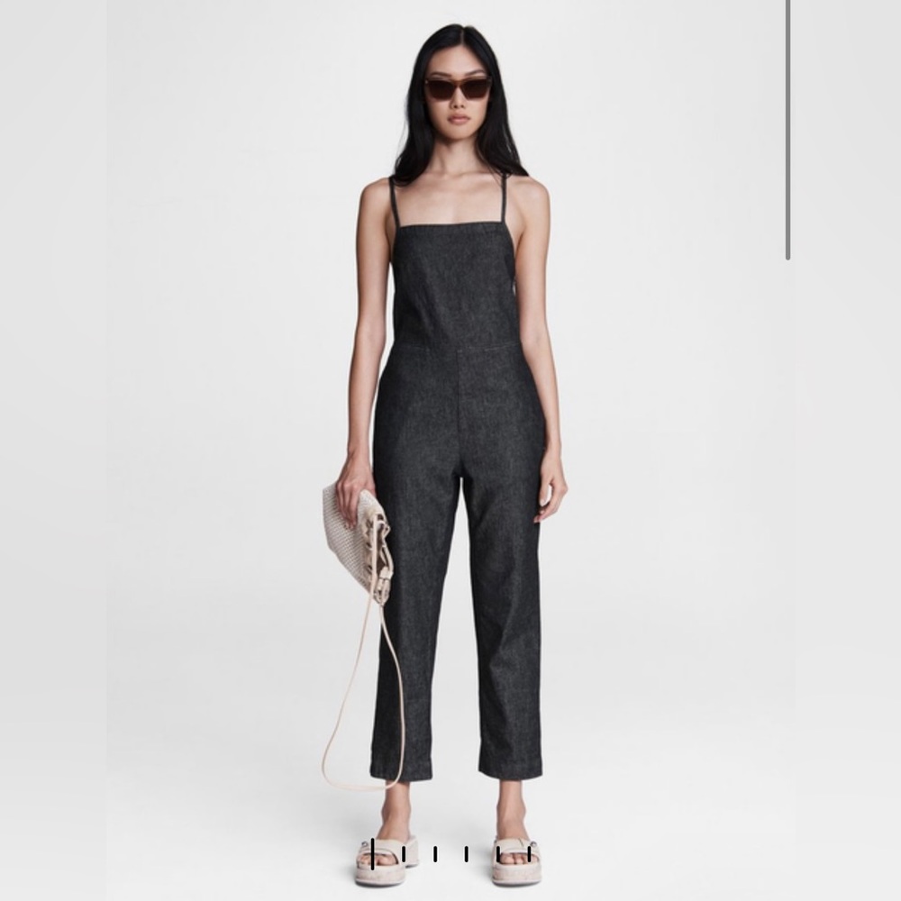 Rag and Bone Denim Tie Jumpsuit- Size Large